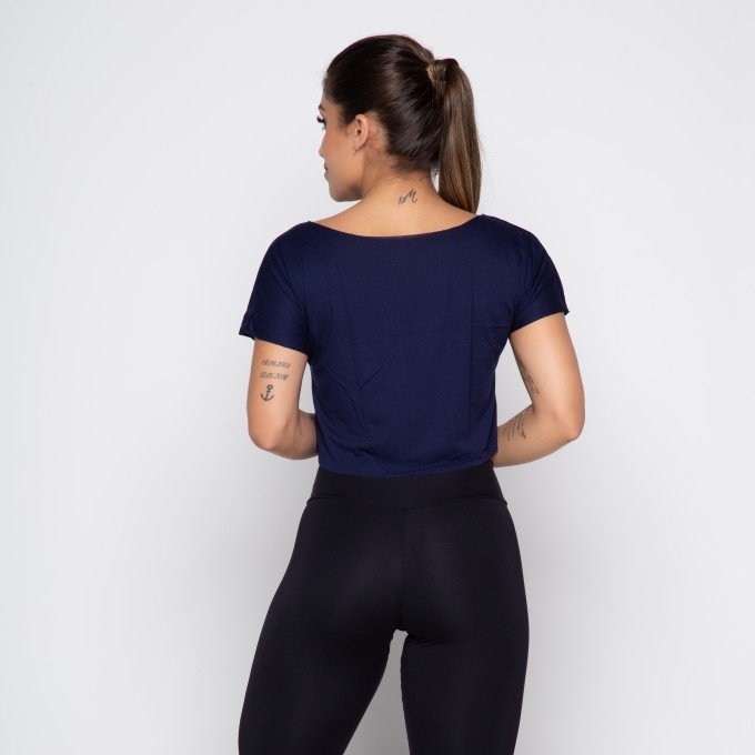 Cropped Fitness Marinho BELIEVE YOU CAN